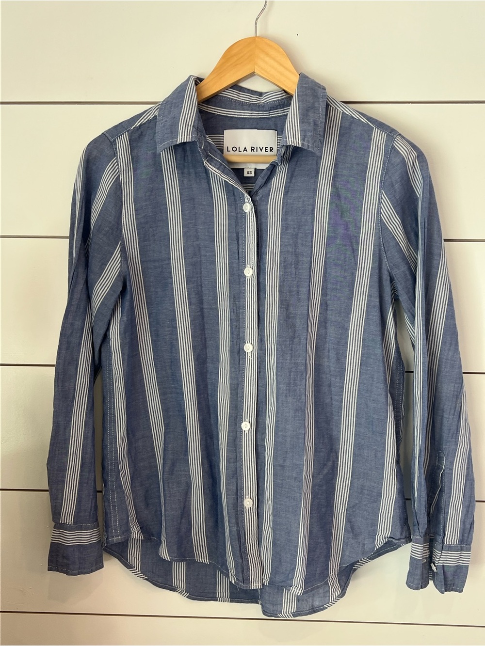Lola‎ River Blue Striped Button-Down Shirt